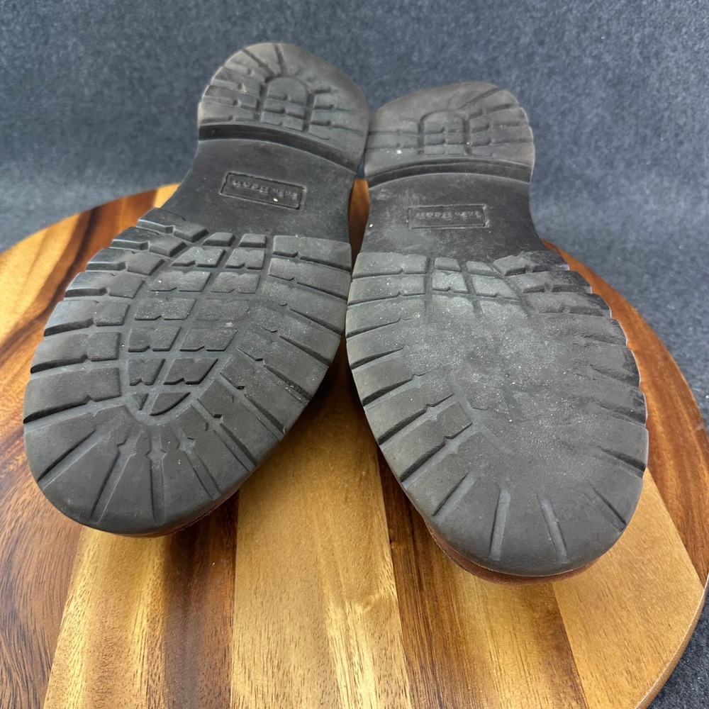 L.L. Bean Allagash Penny Loafers Bison Leather Lug Soles Moc Men Sz 11.5D - Picture 11 of 14